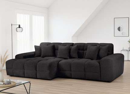Jacob Sofa Black Left Hand Facing Corner