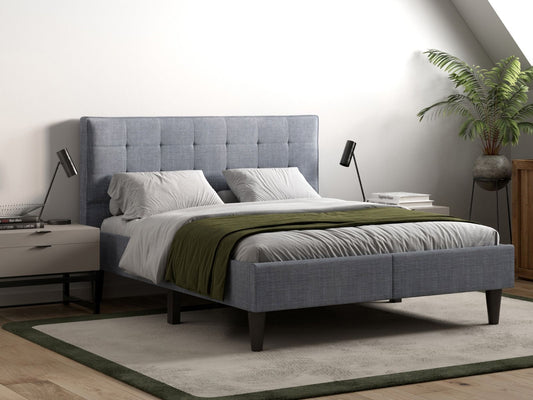 Flair Perth Grey Linen Bed Frame