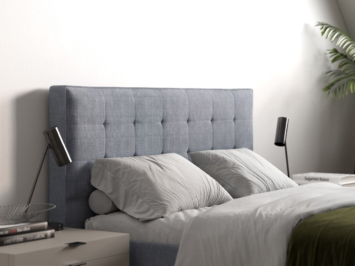 Flair Perth Grey Linen Bed Frame
