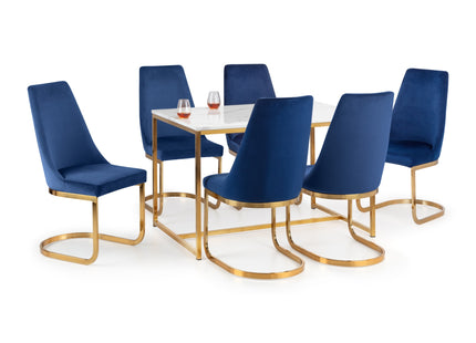 Set Of 2 Vittoria Cantilever Dining Chairs - Blue – image 6