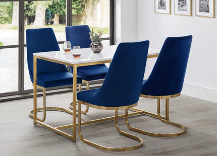 Set Of 2 Vittoria Cantilever Dining Chairs - Blue – image 8