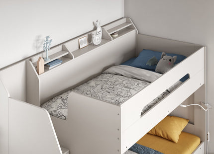 Flair Slick Staircase Bunk Bed White