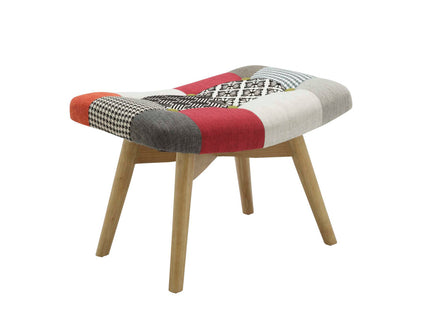 Sloane Patched Occasional Chair & Stool