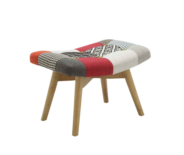Sloane Patched Occasional Chair & Stool