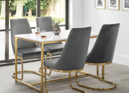 Set Of 2 Vittoria Cantilever Dining Chairs - Grey – image 9