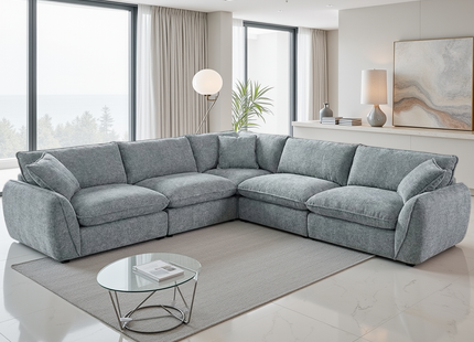 Berlin Sofa Grey Large Corner