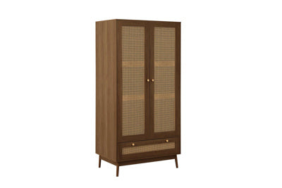 Croxley 2-Door 1-Drawer Rattan Wardrobe