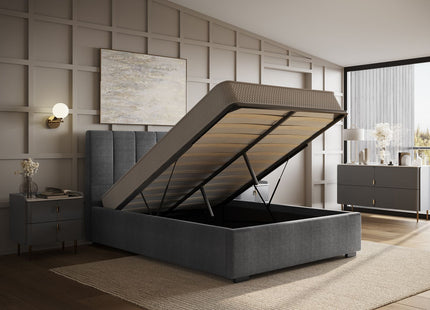Flair Waltz Grey Ottoman Bed