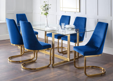 Set Of 2 Vittoria Cantilever Dining Chairs - Blue – image 9