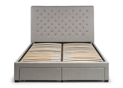 Wilton 180cm Superking Grey Linen Style Fabric Storage Bed with 4 Drawers – image 6