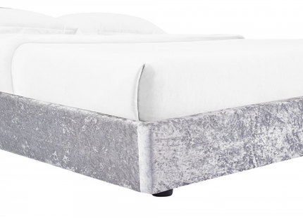 Casablanca Crushed Velvet Sleigh Bed - Ottoman Storage Kingsize