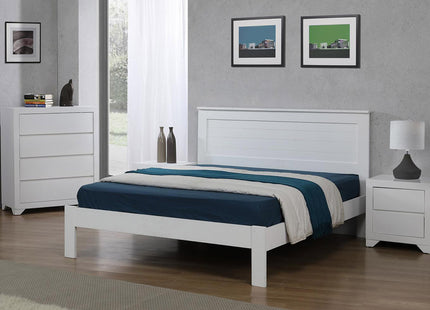 Eti White Wooden Bed