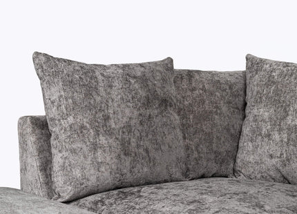 Epton U Shape Fabric Sofa Grey