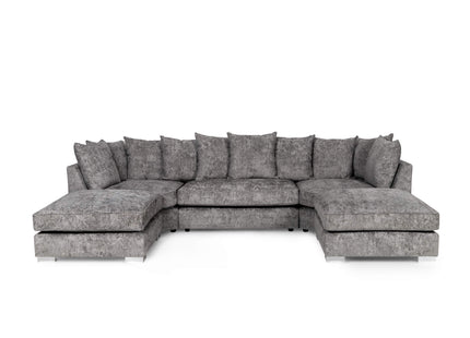 Epton U Shape Fabric Sofa Grey