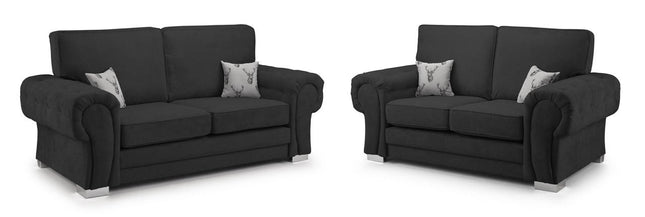 Verona Fullback 3+2 Sofa Black