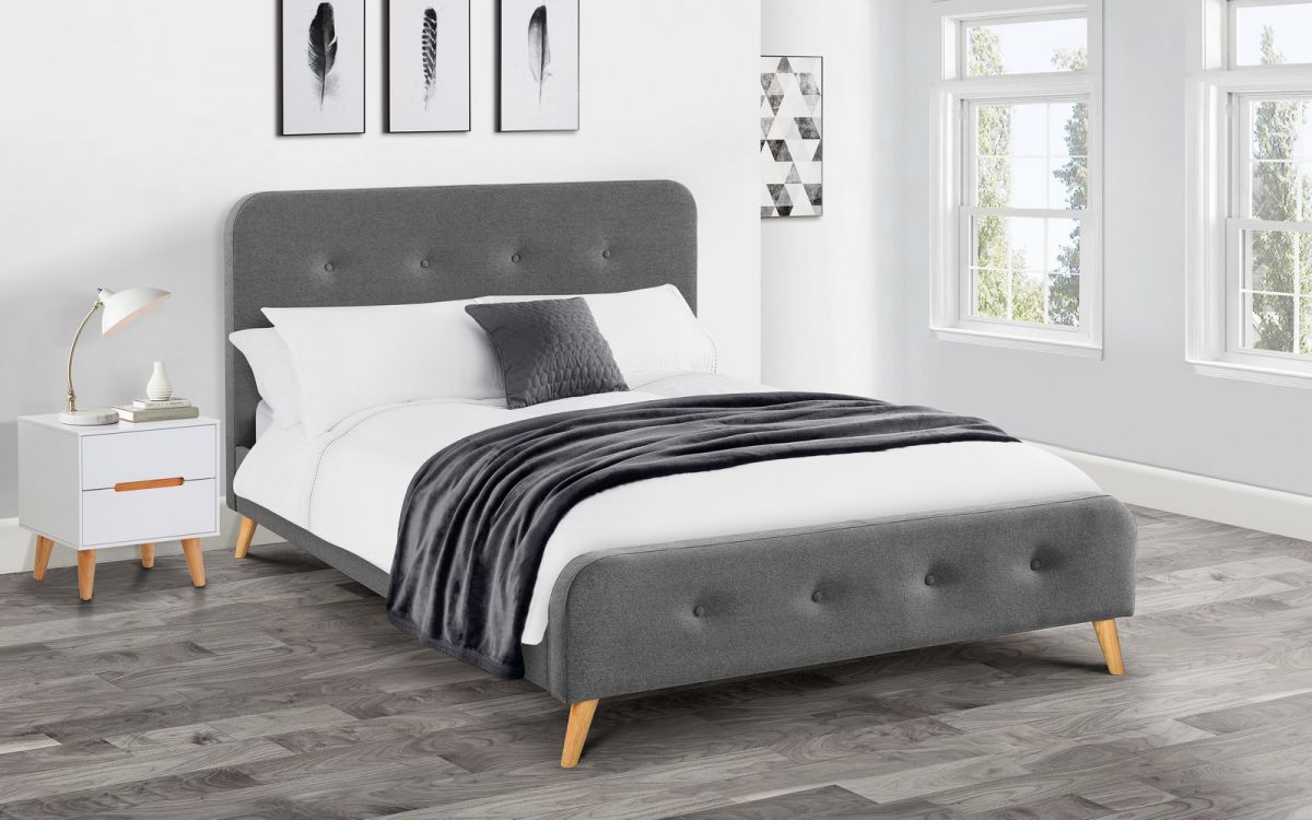 Astrid Retro Fabric Bed