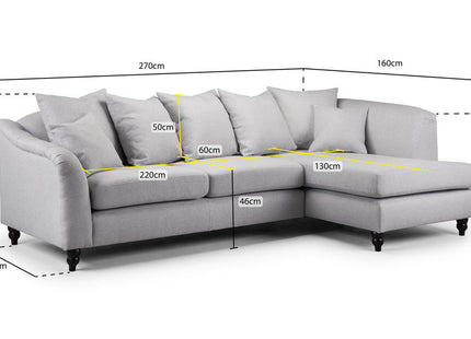 Chigwell Mink Left Hand Facing Corner Sofa