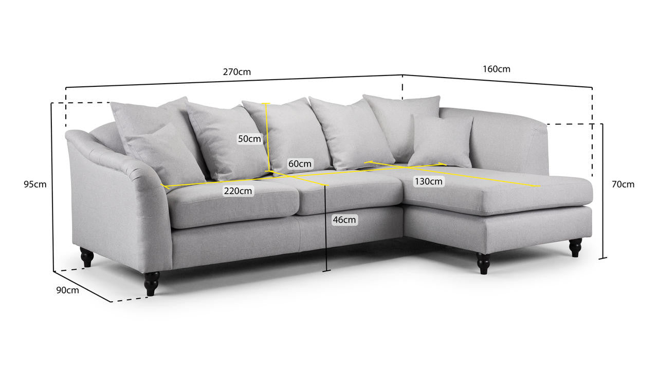 Chigwell Mink Right Hand Facing Corner Sofa