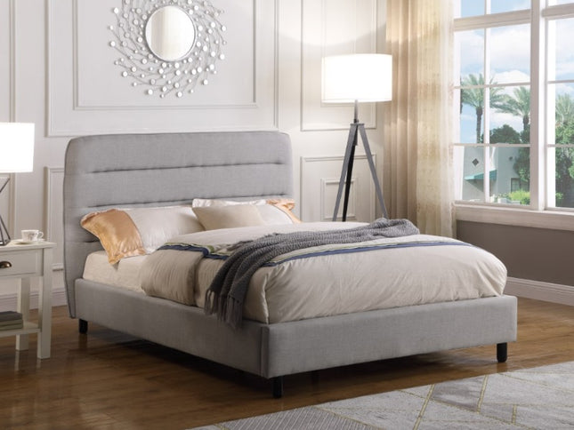 Mali Light Grey Velvet Bed