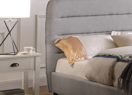 Mali Light Grey Velvet Bed