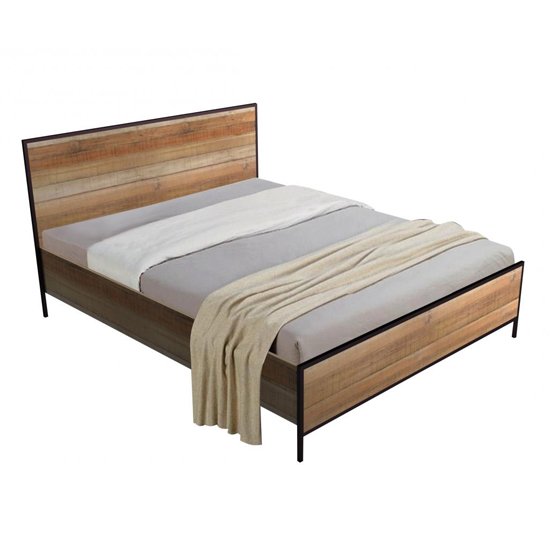 Michigan Wooden Bed Oak Effect