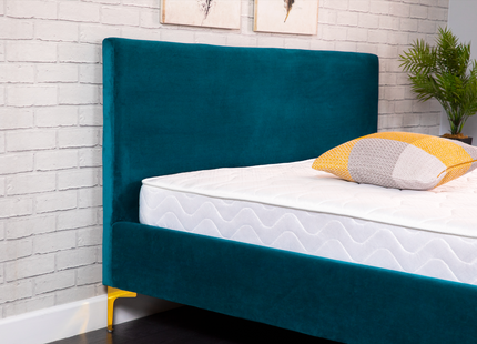 Plush Teal Bed Frame Double
