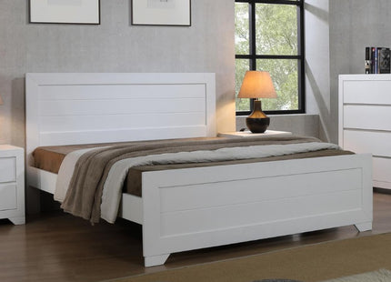 White Zirf Wooden Bed