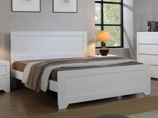 White Zirf Wooden Bed